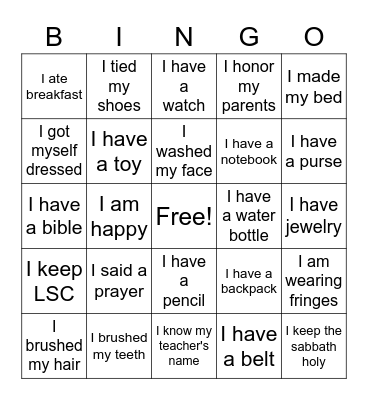 Ice Breaker Bingo Card