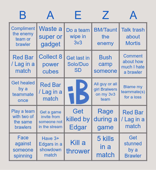 Brawl Stars Bingo Card