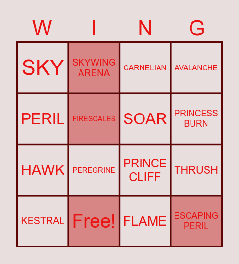 SKYWING(WOF) BINGO Card