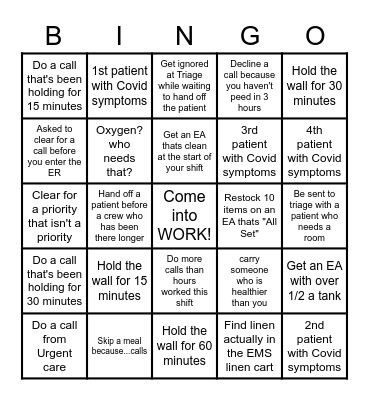 WEMS BINGO Card
