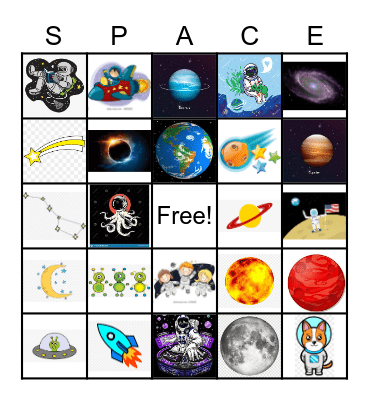 Space Bingo Card