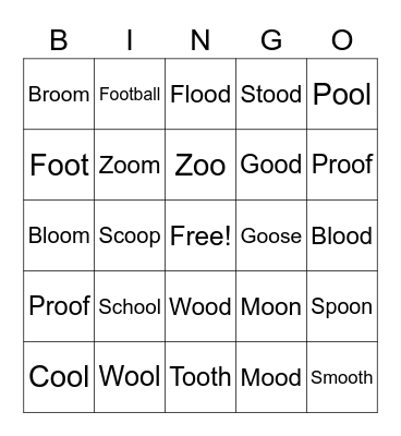 OO Bingo Card