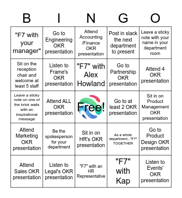 OKR DAY Bingo Card