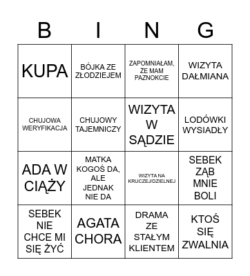ŻABKOWE BINGO 2022 Bingo Card