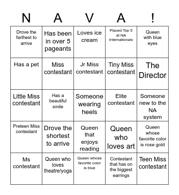 Fill your card! Bingo Card