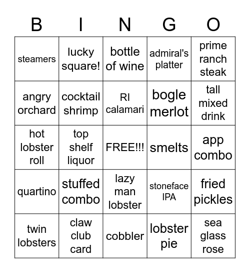 SERVER BINGO Card