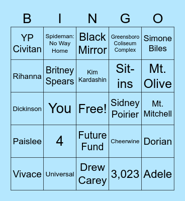 SynerG Trivia Bingo 2022 Bingo Card