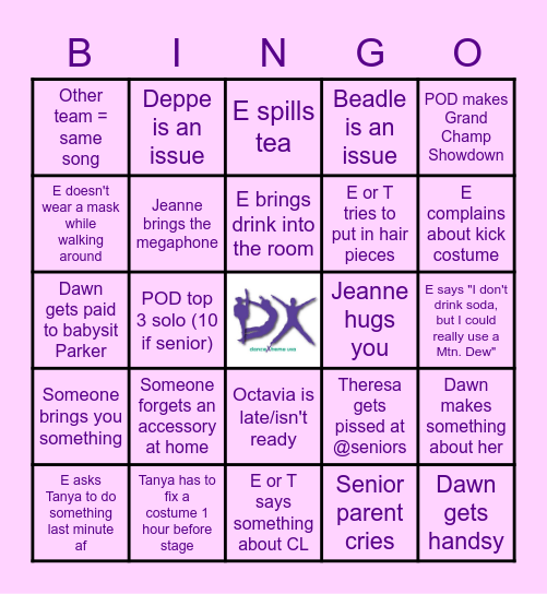 DX 2022 Bingo Card