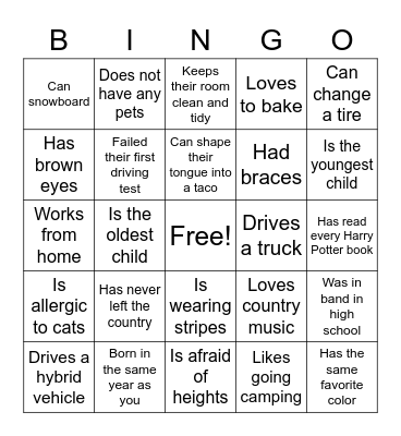 FHE Bingo Card