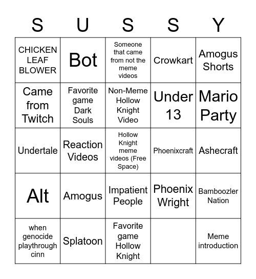CinnamonLol Verification Bingo Card