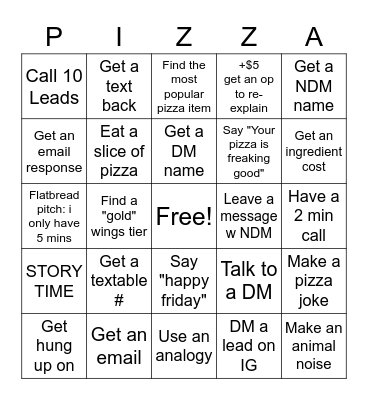Freaking Good First Day Bingo Card