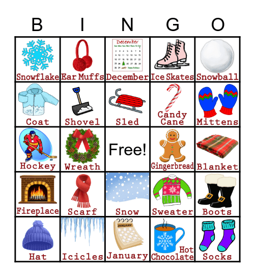 Winter Bingo Card