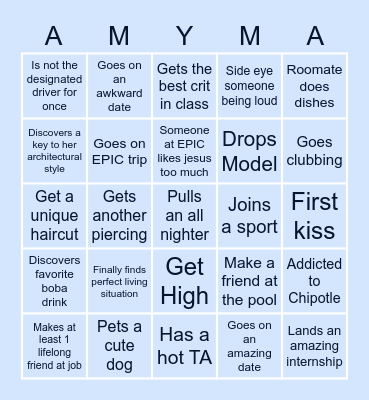 Amy's 2022 Spring Bingo Card