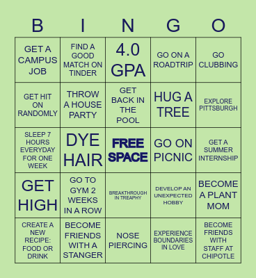 EMILY'S SPRING 2022 Bingo Card
