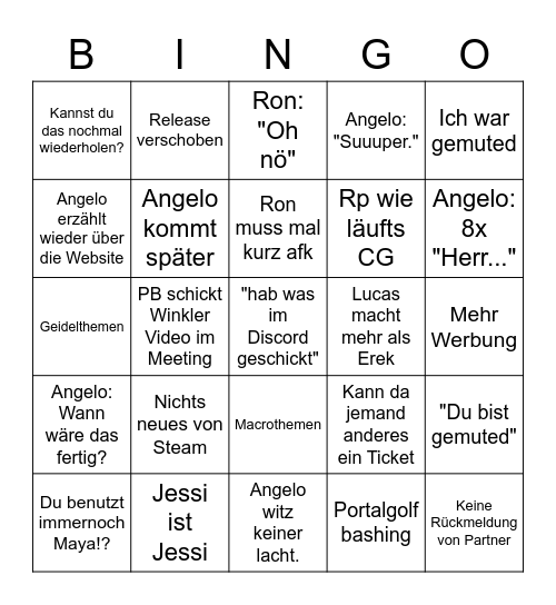 Alchemical Bingo Card