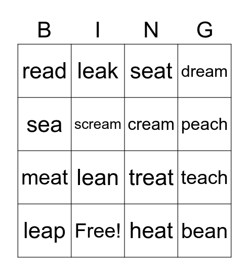 ea BINGO Card