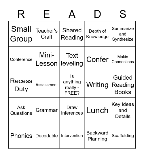 Staff meeting that could have been an eMail. Bingo Card