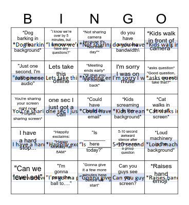 OAS Bingo Card