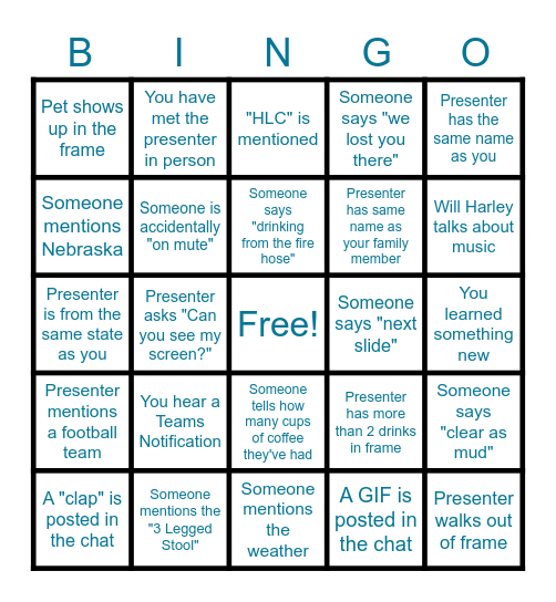 NSM 2022 Bingo Card