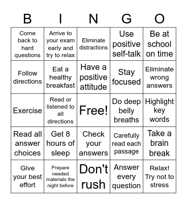PBIS Finals Bingo Card