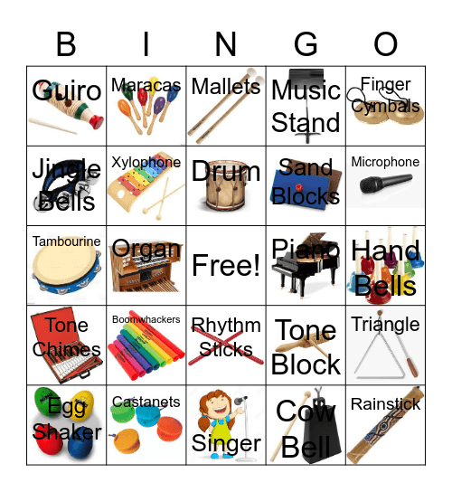 Music Bingo Card