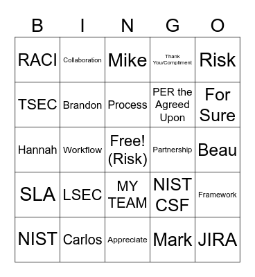 TFAYD BINGO Card
