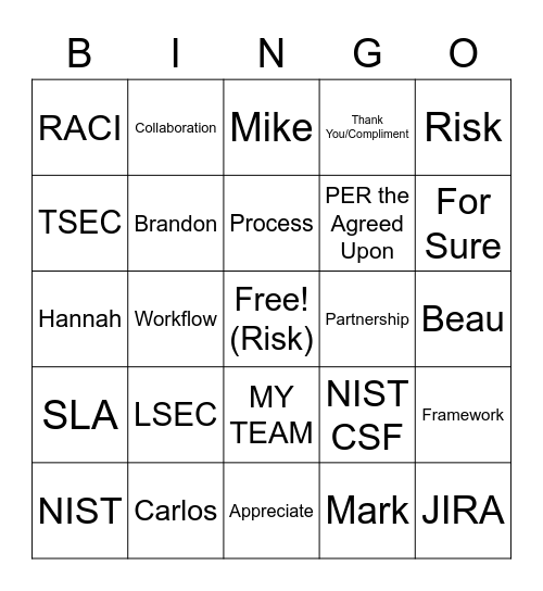 TFAYD BINGO Card