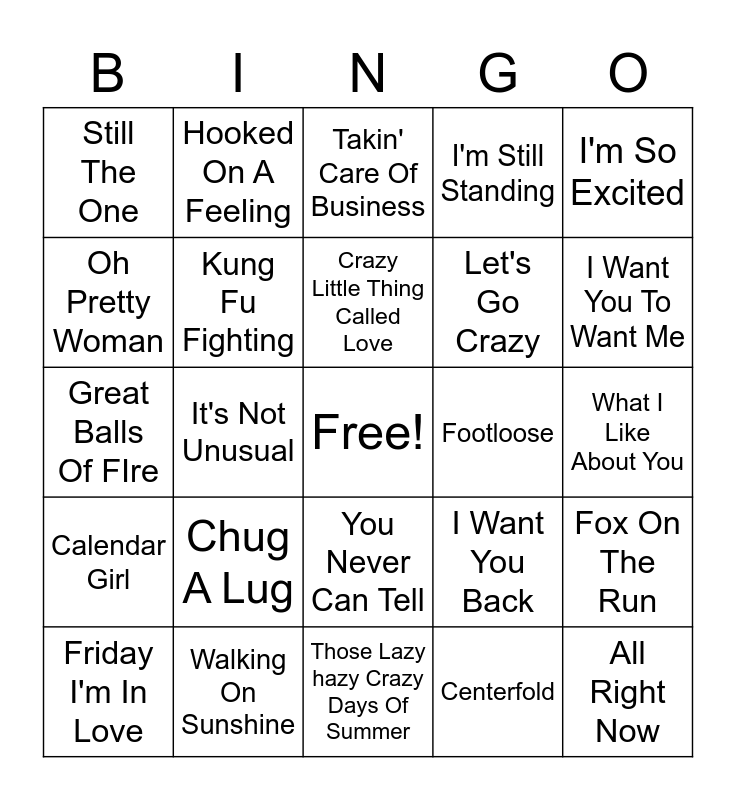 Elks 1 Bingo Card