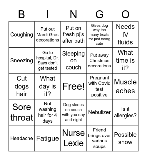 Covid Bingo Card