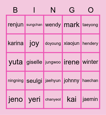 Estrella’s Bingo Card