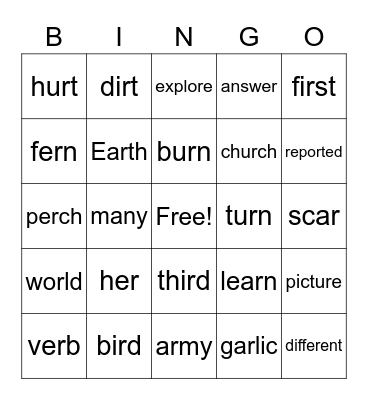 Unit 9 Week 1 Bingo Card