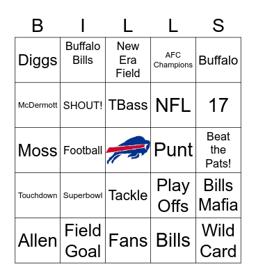 Buffalo Bills Bingo Card