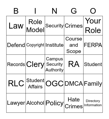 OGC BINGO Card