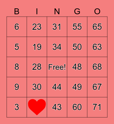 SEAC Valentine BINGO! Bingo Card