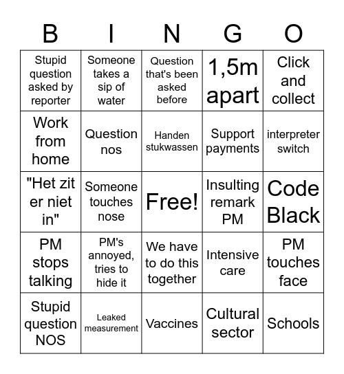 Persco Bingo 14-01-2022 Bingo Card