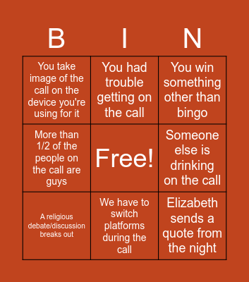 January 2022 Bingo Card