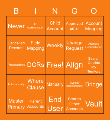 Let's Integrate Bingo Card