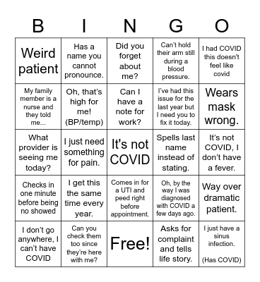 NS Bingo Card