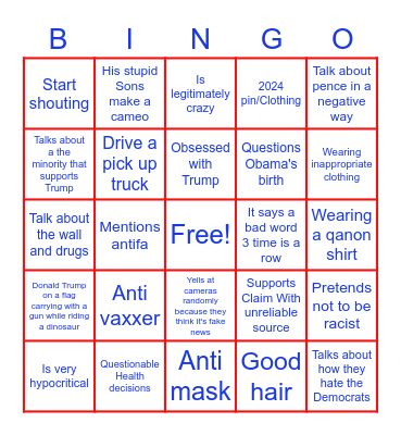 Jordan Klepper bingo Card
