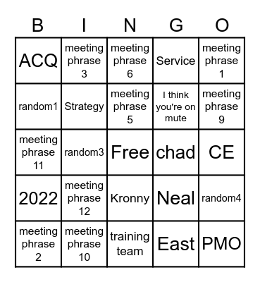 2022 NSM BINGO Card