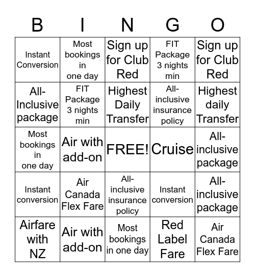 Kick Start the New Year Bingo Card