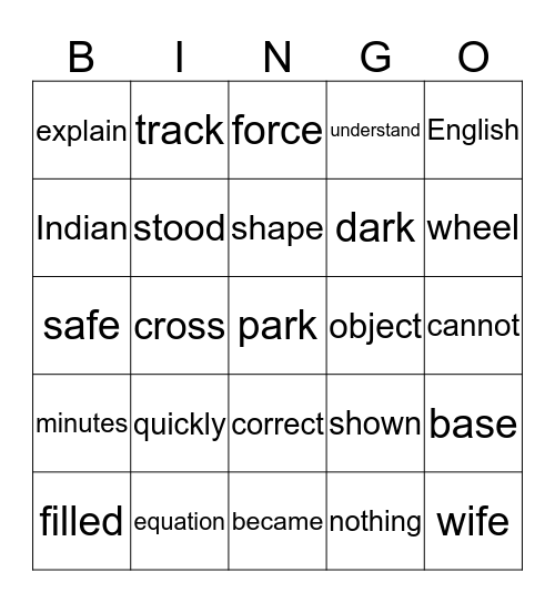 SLCPS Sight Words 3.2 Bingo Card