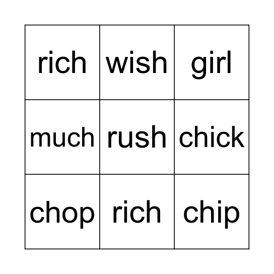 List 10 Bingo Card