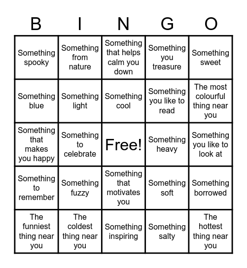 Scav-ingo Bingo Card