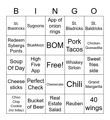 SyBingo Card
