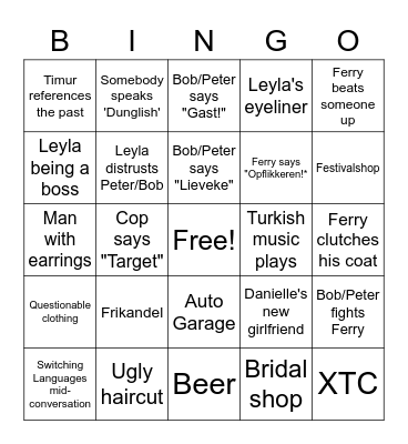 Undercover Watch Party Bingo Card