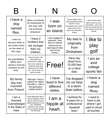 Team Trisha Trivia Challenge Bingo Card