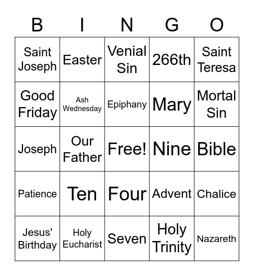 BINGO Card