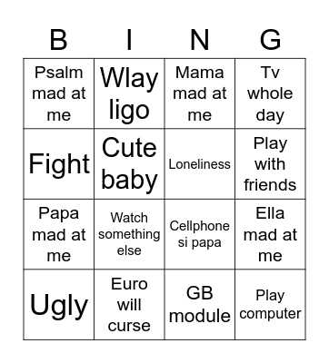 Today Bingo Card