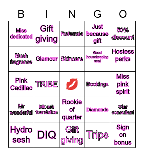 MARY KAY STYLE Bingo Card